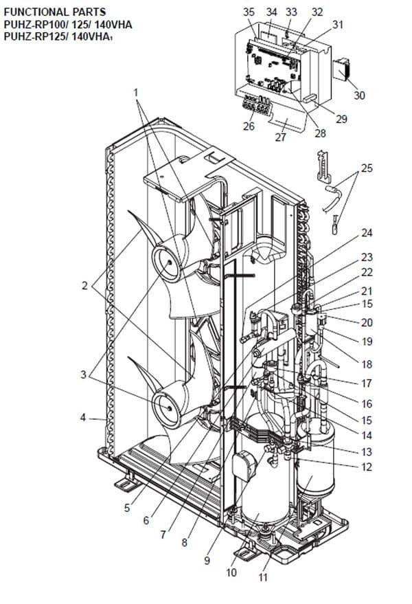Mitsubishi Electric Air Conditioning Spare Inverter Compressor 144419 R61Y18321 P500YMFC
